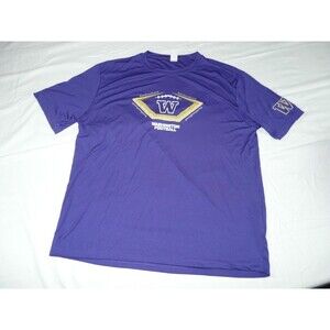 UW Washington Huskies Football Sport Tek Purple T Shirt Men's XXL 2XL NWOT